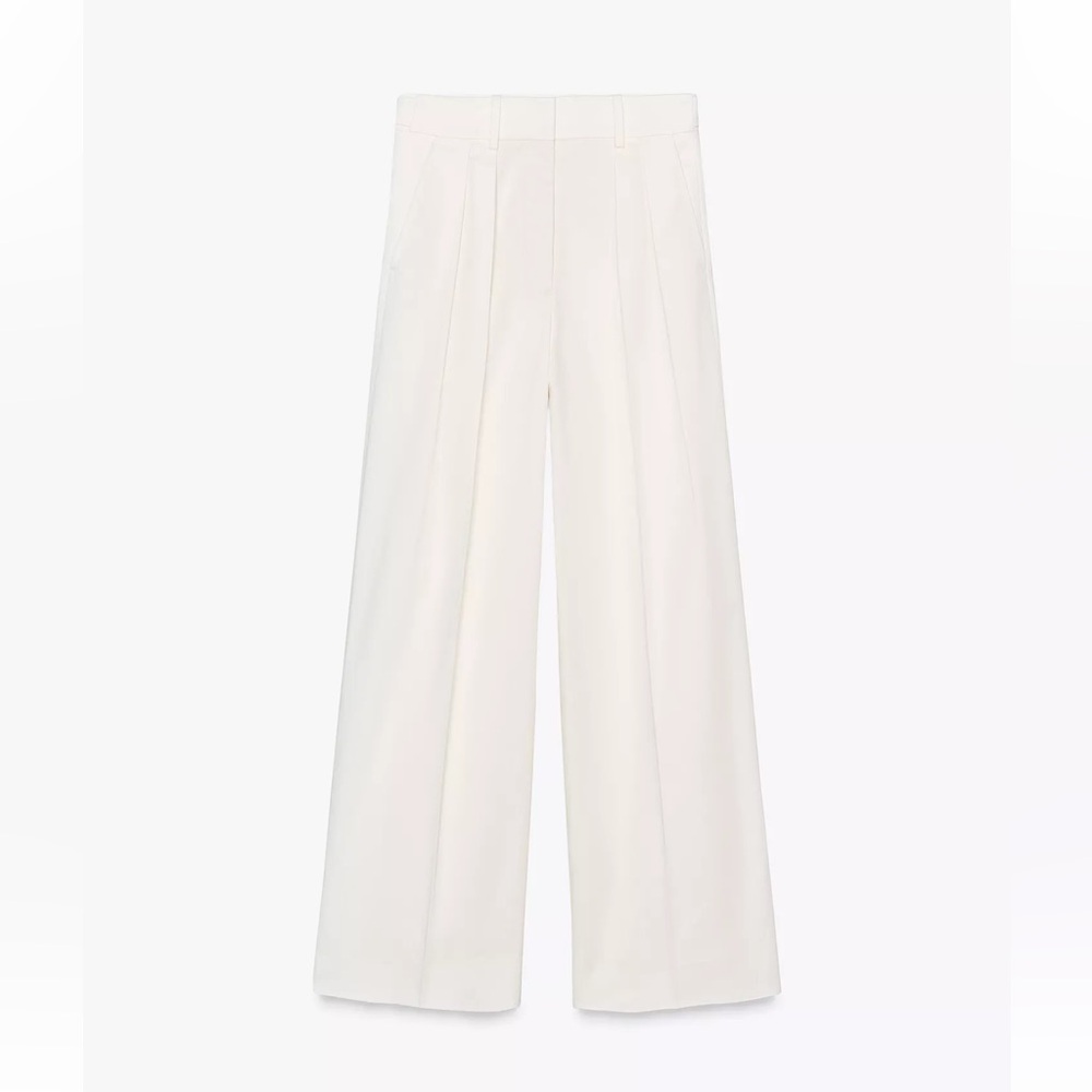 NWT ZARA ZW COLLECTION TWILL PLEATED PANTS / size small